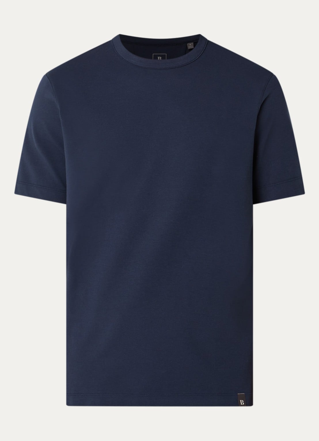 Boggi Milano T-shirt met ronde hals - voorkant donkerblauw