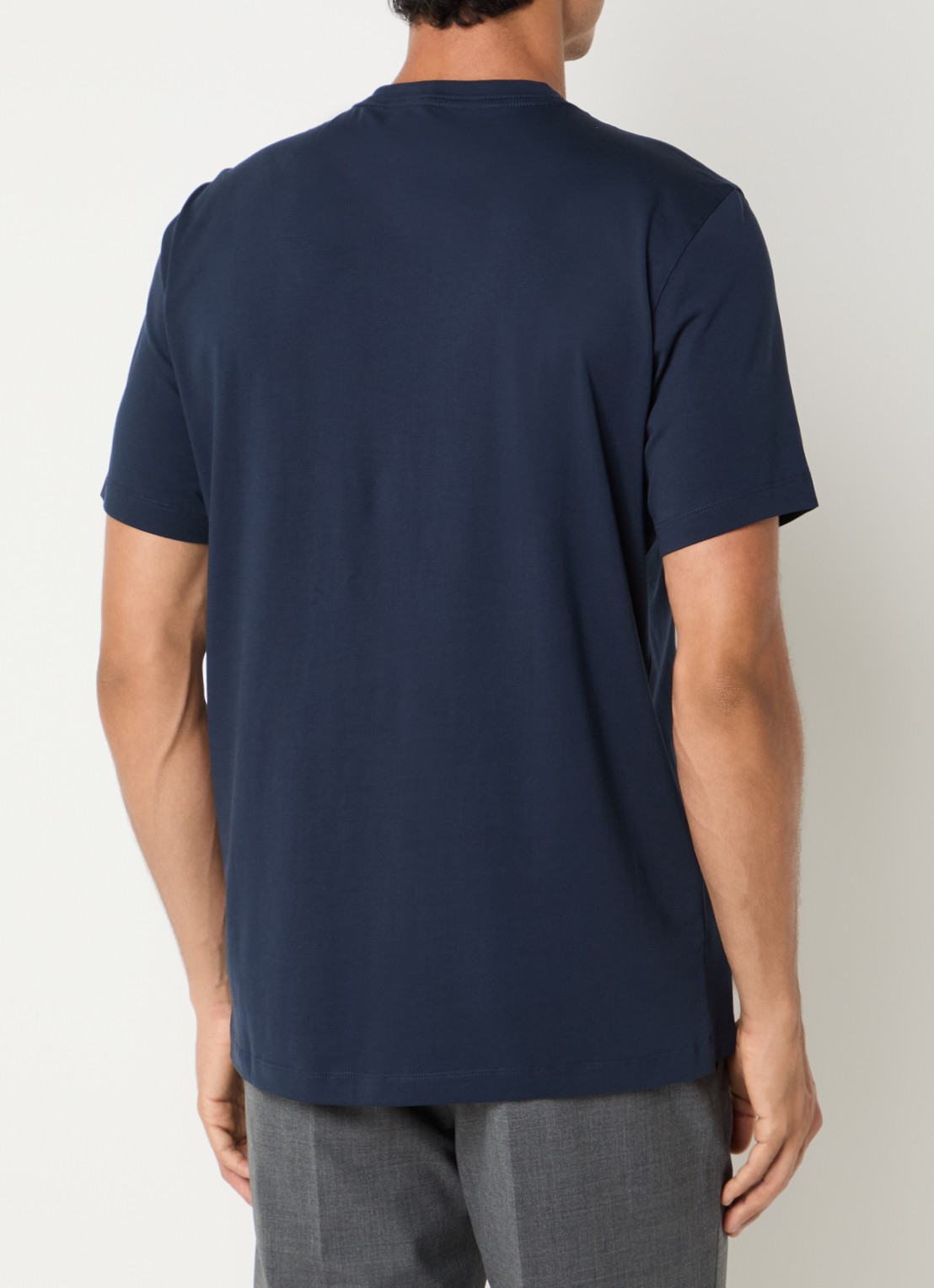 Boggi Milano T-shirt met ronde hals - achterkant 4 donkerblauw