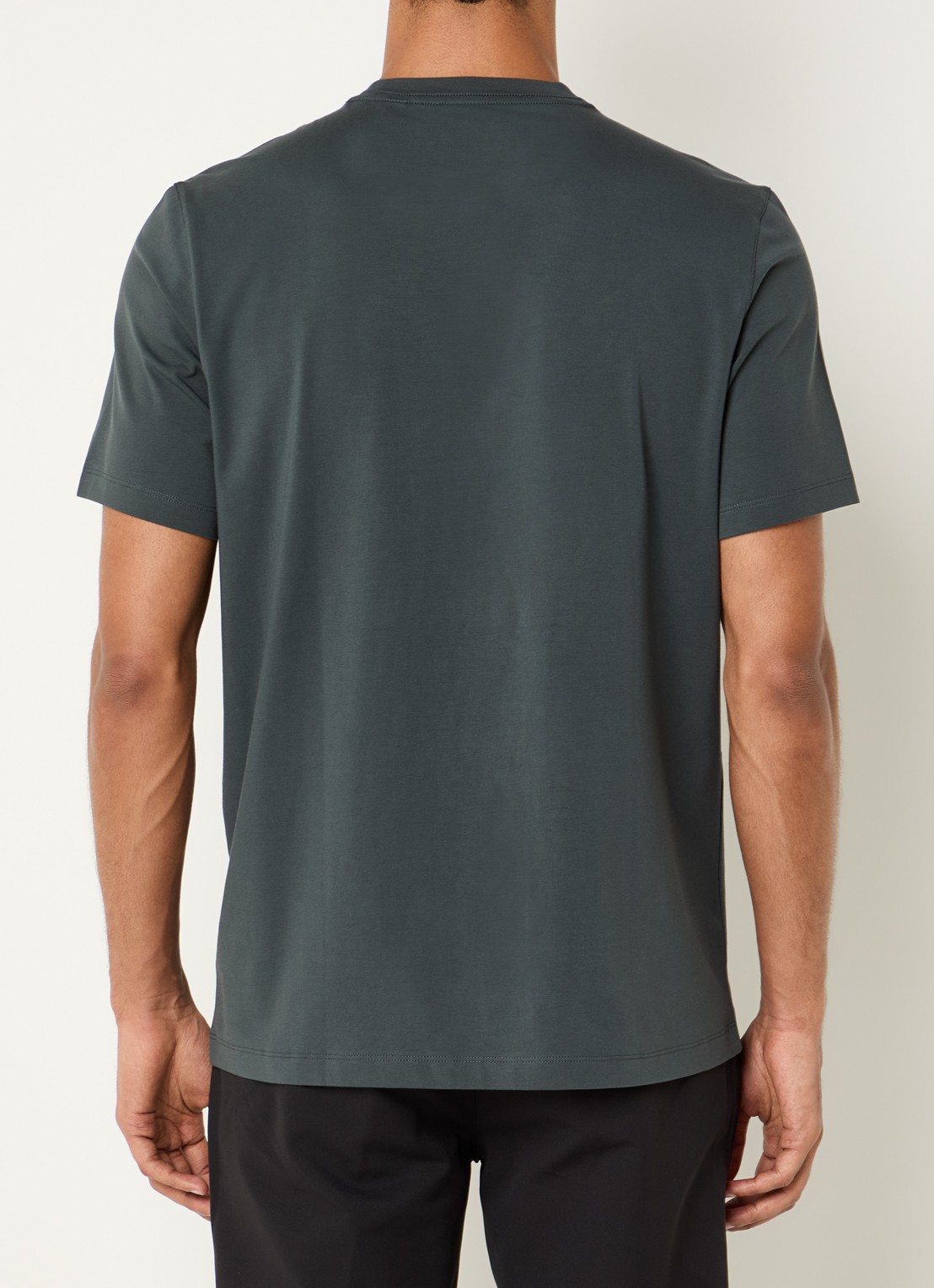 Boggi Milano T-shirt met ronde hals - achterkant 3 bronsgroen