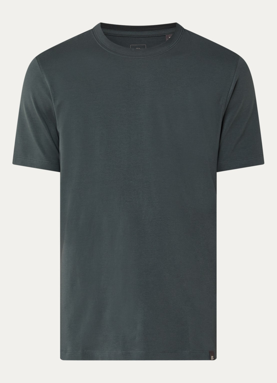 Boggi Milano T-shirt met ronde hals - voorkant bronsgroen