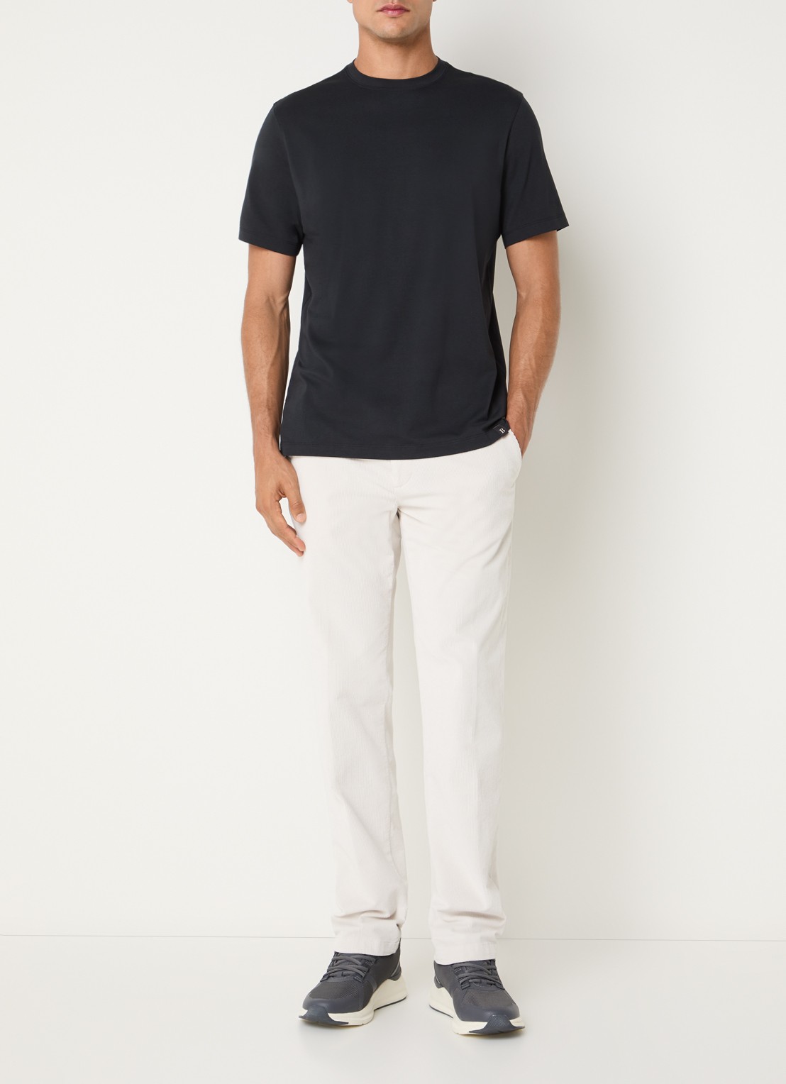 Boggi Milano T-Shirt met ronde hals - voorkant 3 zwart