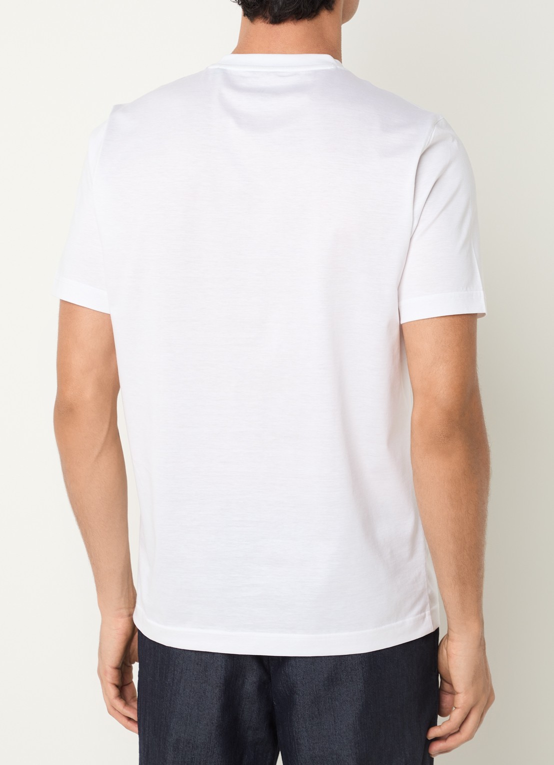 Boggi Milano T-shirt met stretch - achterkant wit