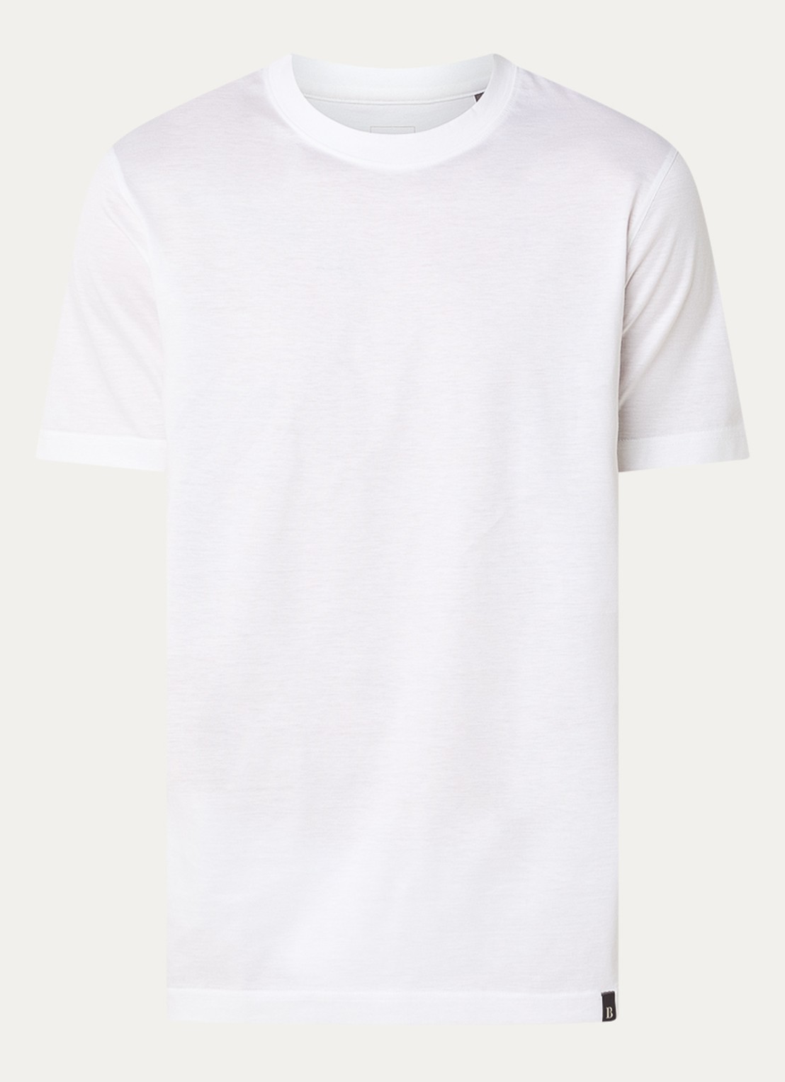 Boggi Milano T-shirt met stretch - voorkant 3 wit