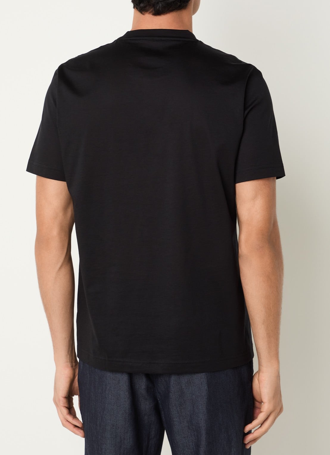 Boggi Milano T-shirt met stretch - achterkant 2 zwart