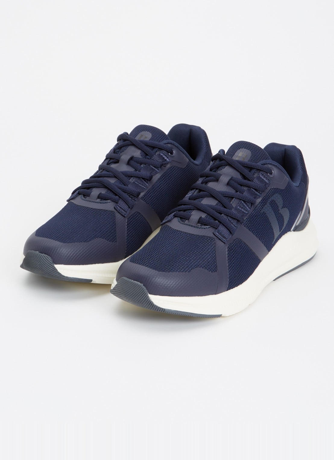 Boggi Milano Technical sneaker met details van mesh - detail 2 donkerblauw