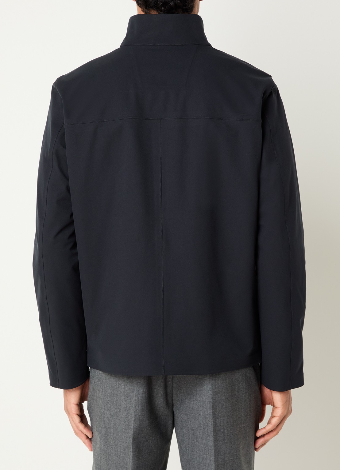 Boggi Milano Windjack met klepzakken - achterkant 2 donkerblauw