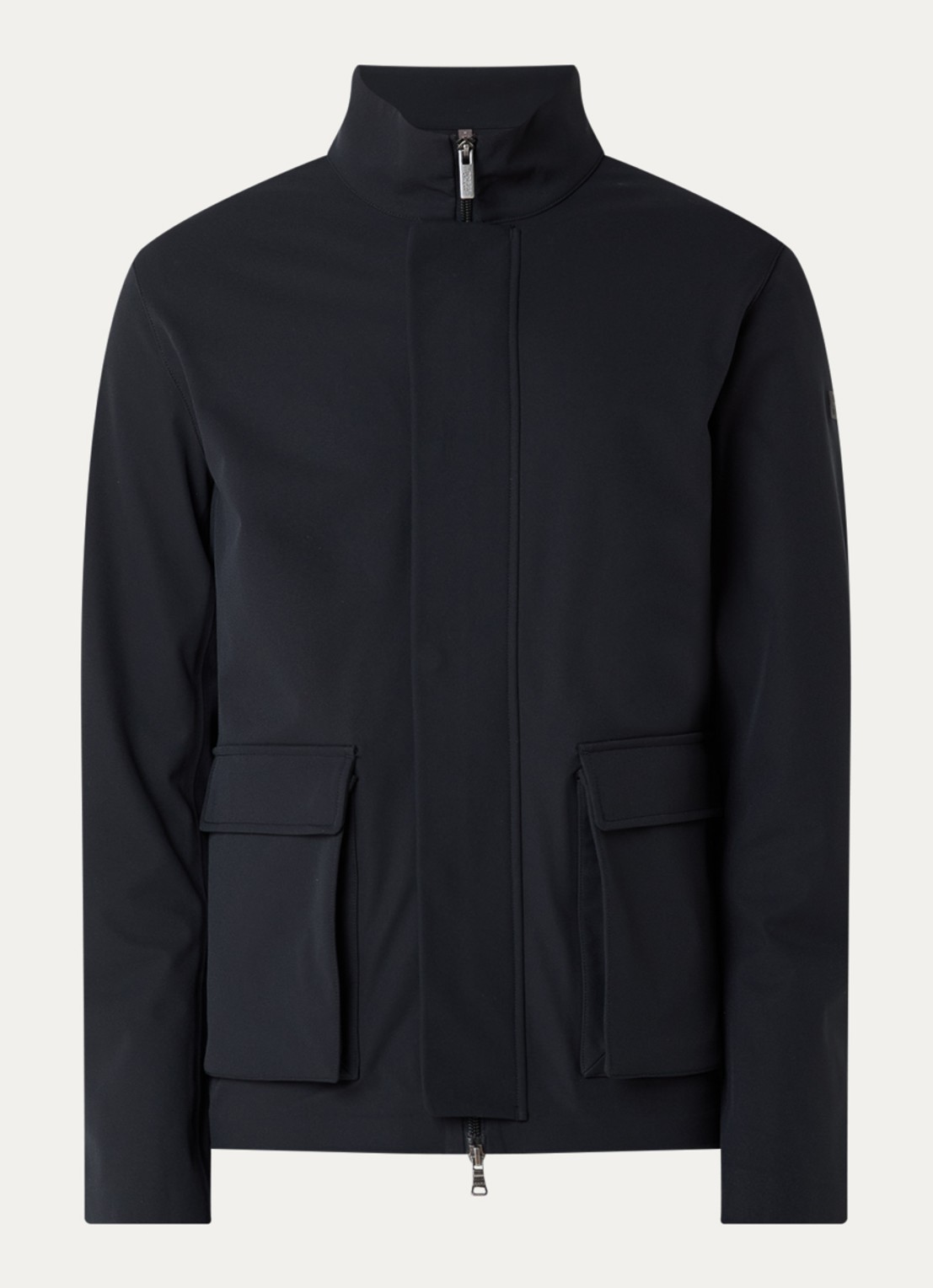 Boggi Milano Windjack met klepzakken - voorkant 3 donkerblauw
