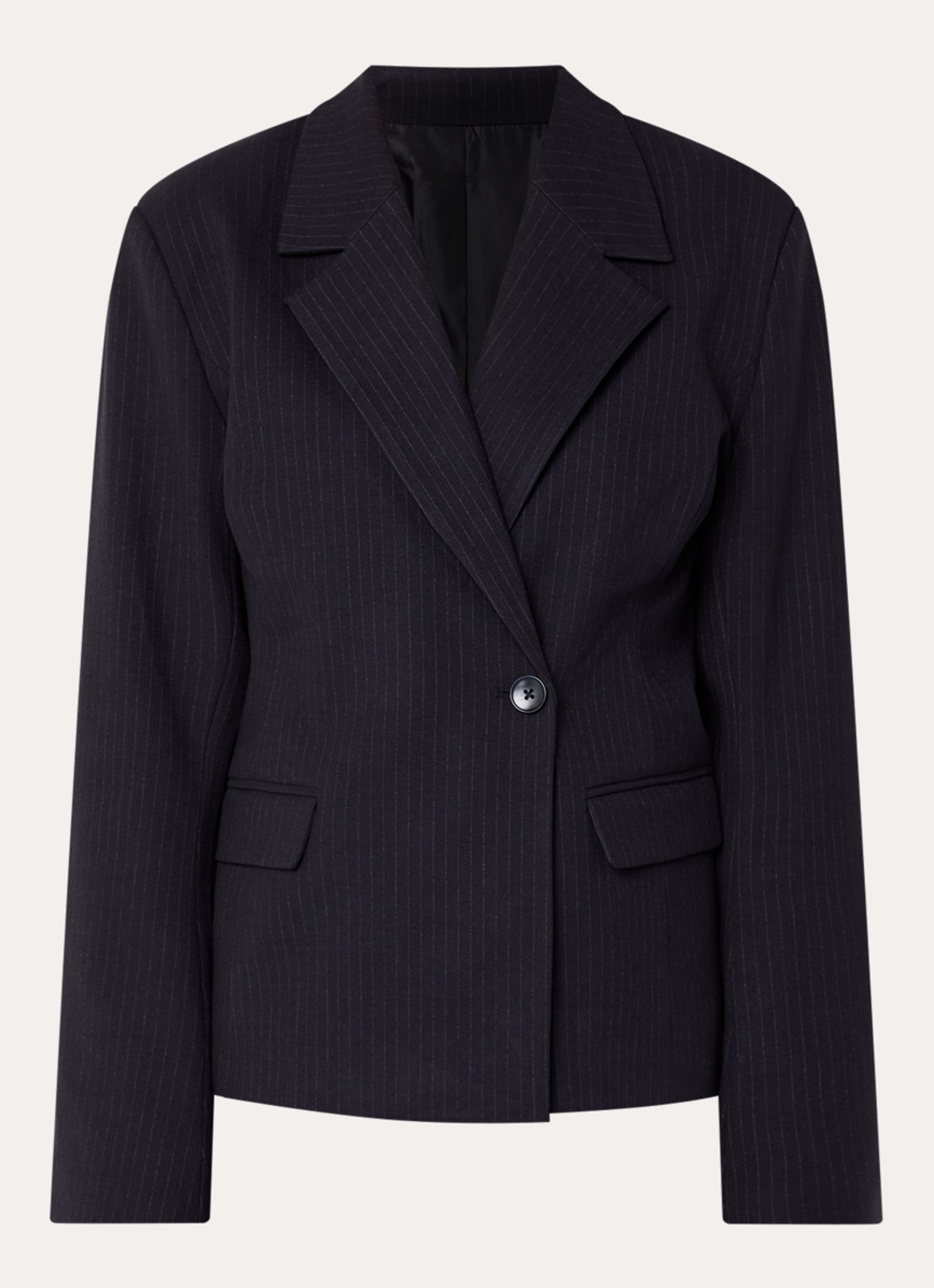 Boii Studios Evi blazer met klepzakken - voorkant 3 donkerblauw
