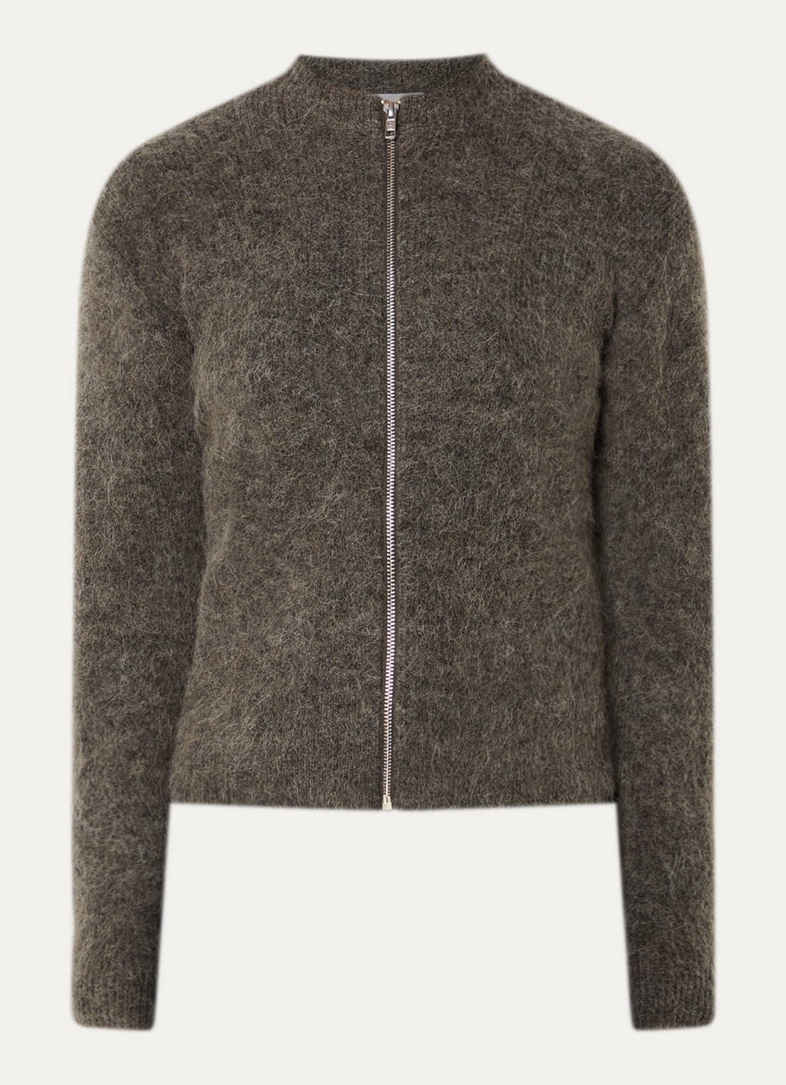Boii Studios Milla fijngebreid vest in wolblend - voorkant 3 donkergrijs