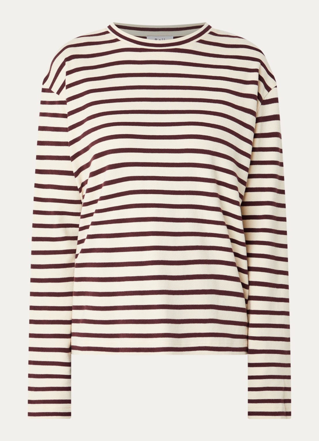 Boii Studios Nete longsleeve met print - voorkant 2 beige