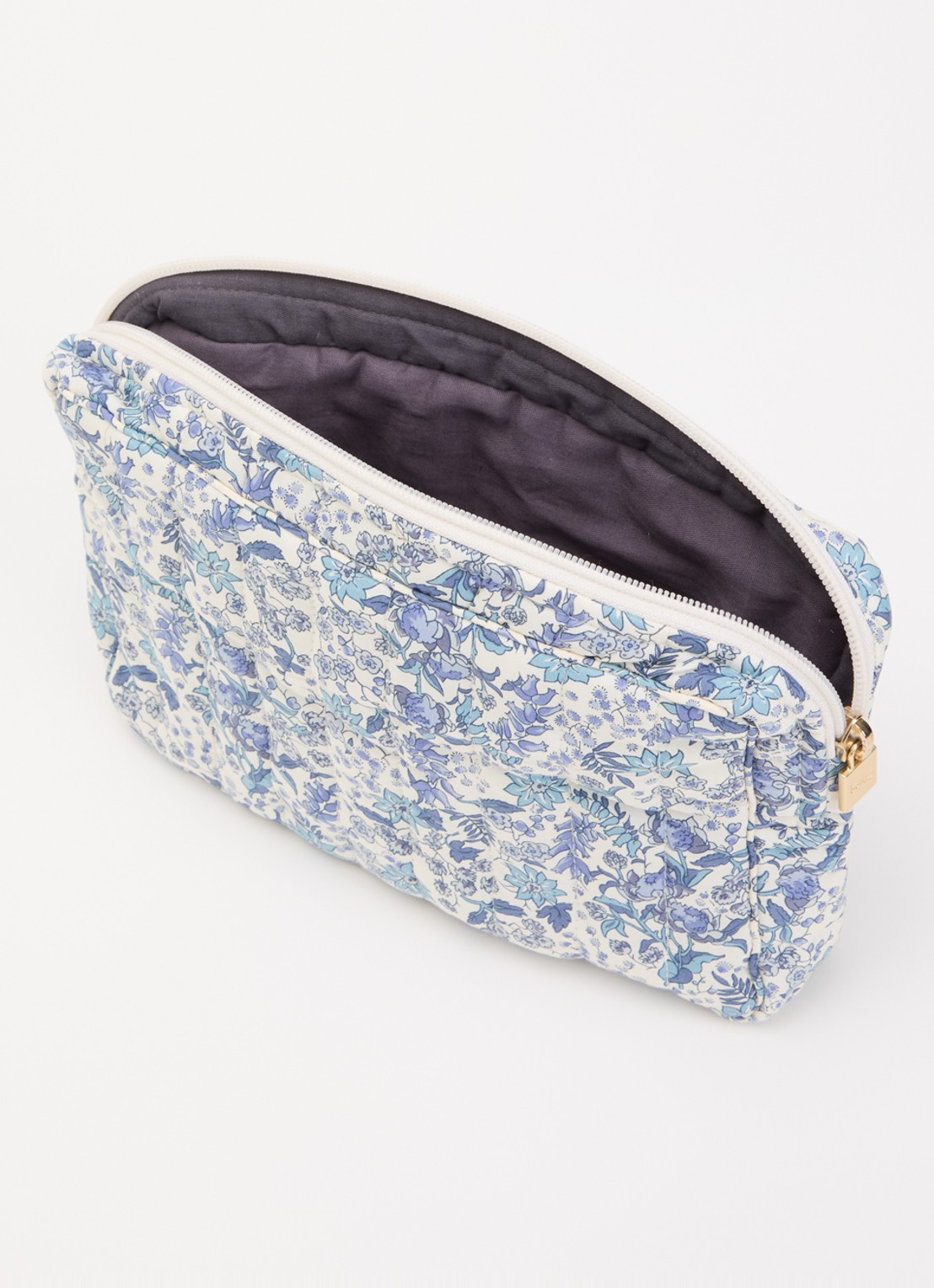 Bon Dep Liberty Serruria small toilettas met bloemenprint  - voorkant 2 blauw