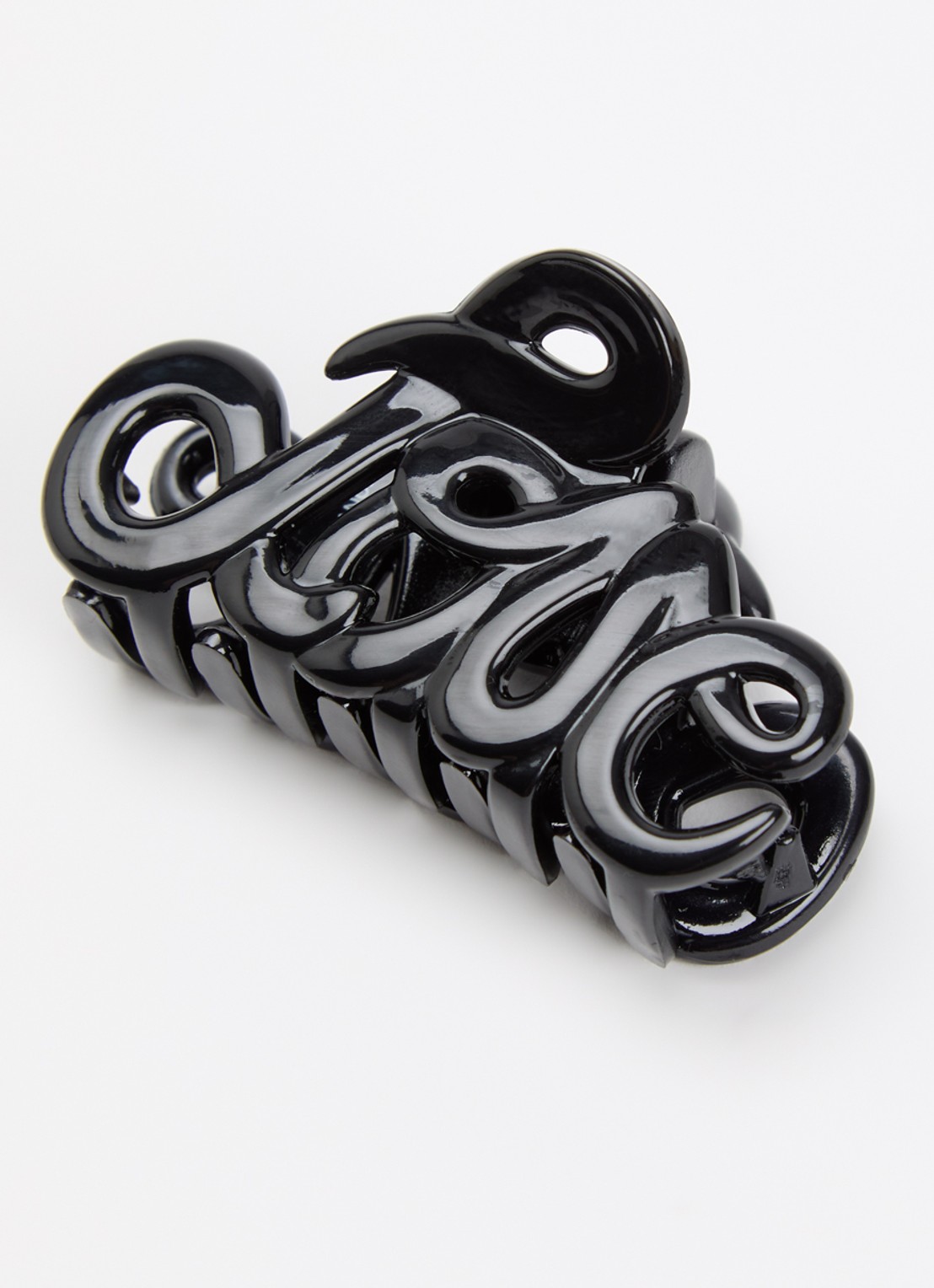 Bon Dep Love haarclip 5 cm  - detail 2 zwart