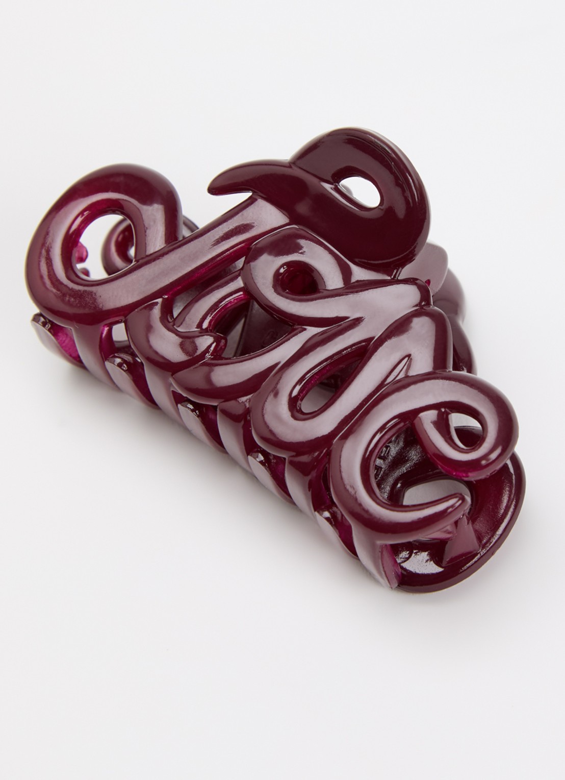 Bon Dep Love haarclip 5 cm  - detail 2 bordeauxrood