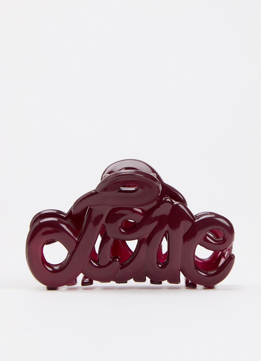 Bon Dep Love haarclip 5 cm  - voorkant bordeauxrood