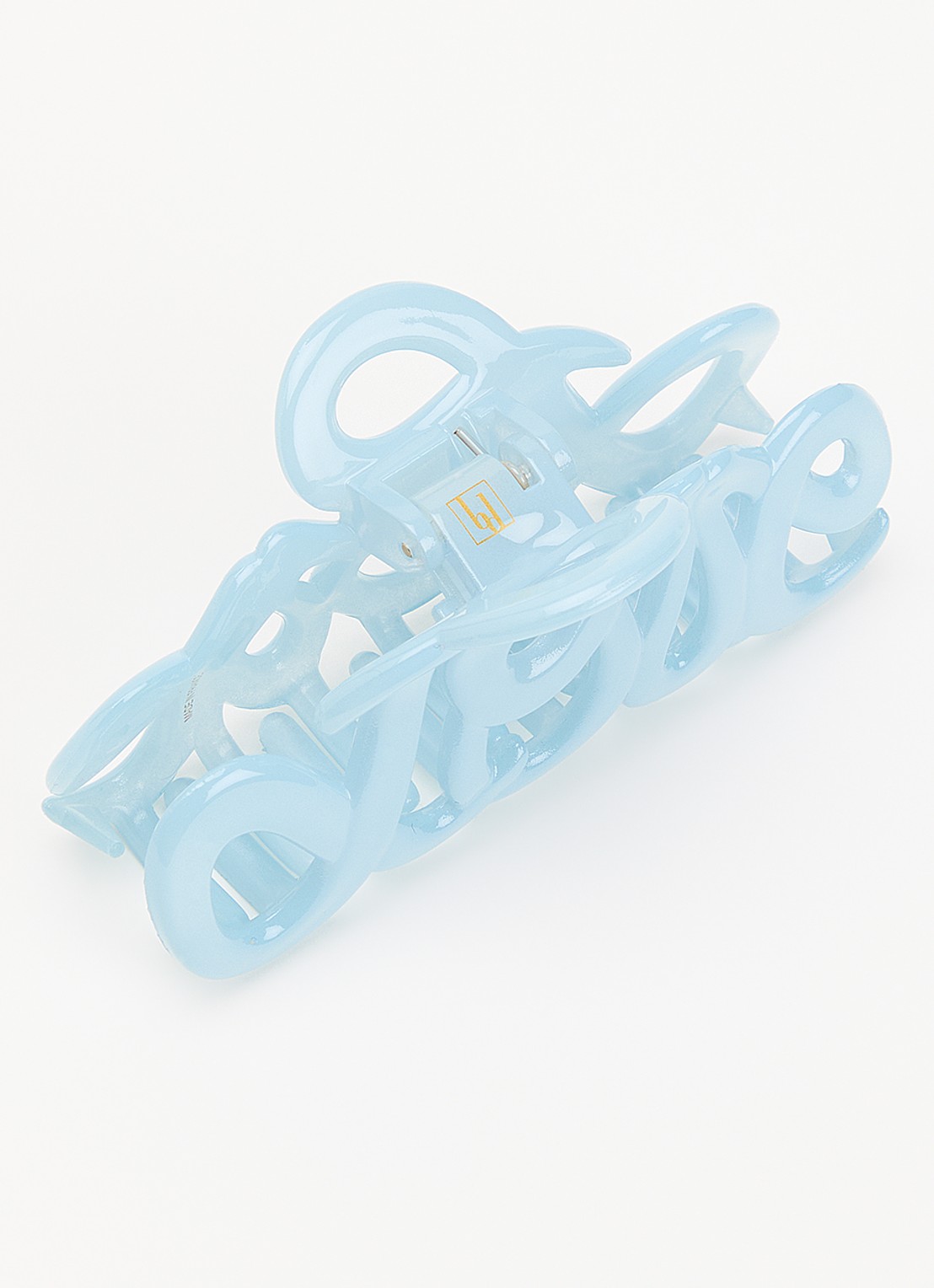 Bon Dep Love haarclip 8 cm  - voorkant lichtblauw