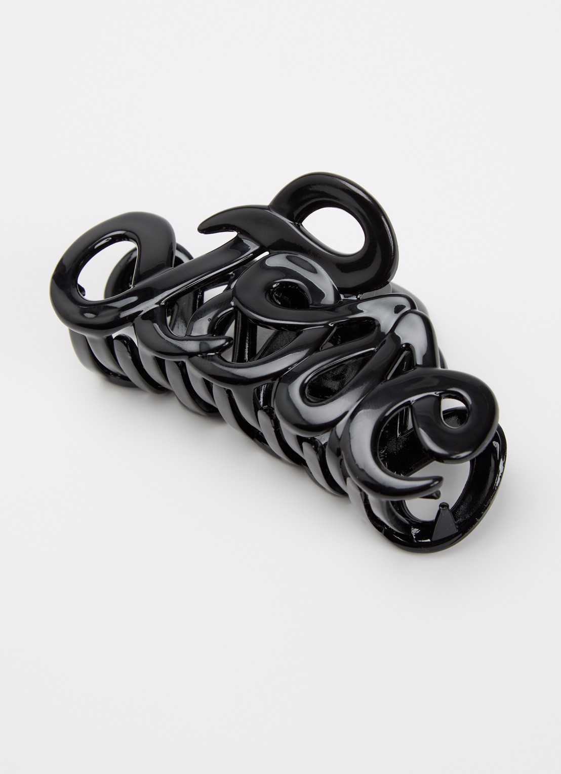 Bon Dep Love haarclip 8 cm  - detail 2 zwart