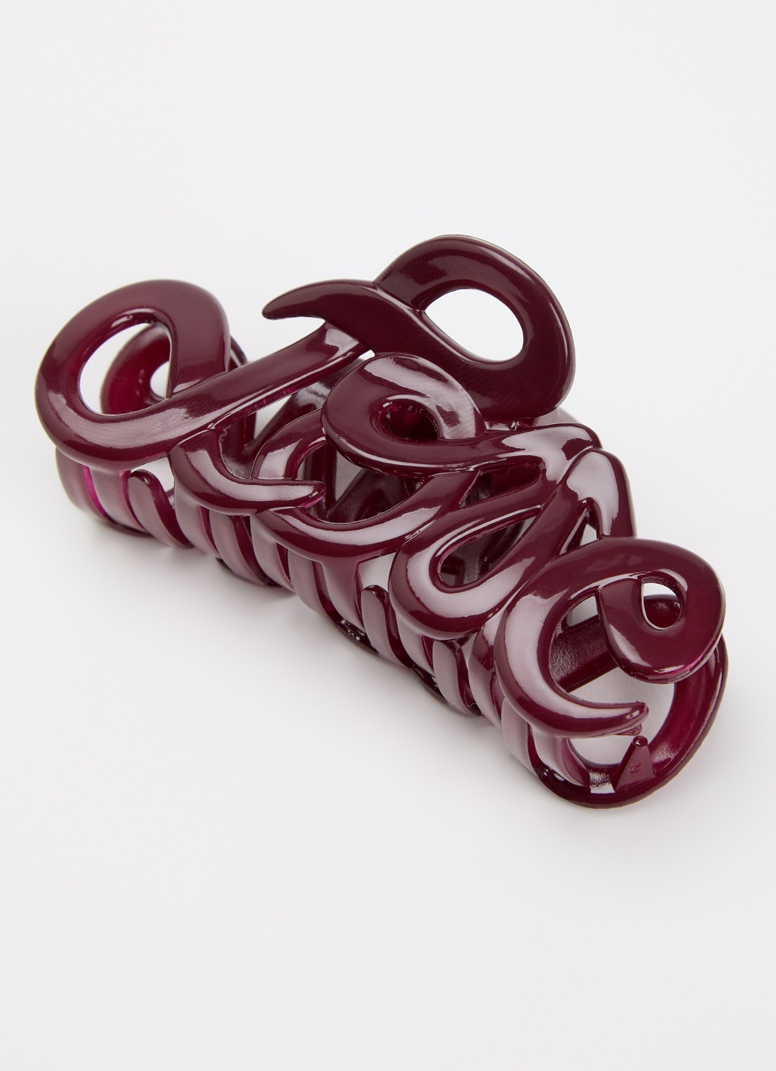Bon Dep Love haarclip 8 cm  - detail 2 bordeauxrood