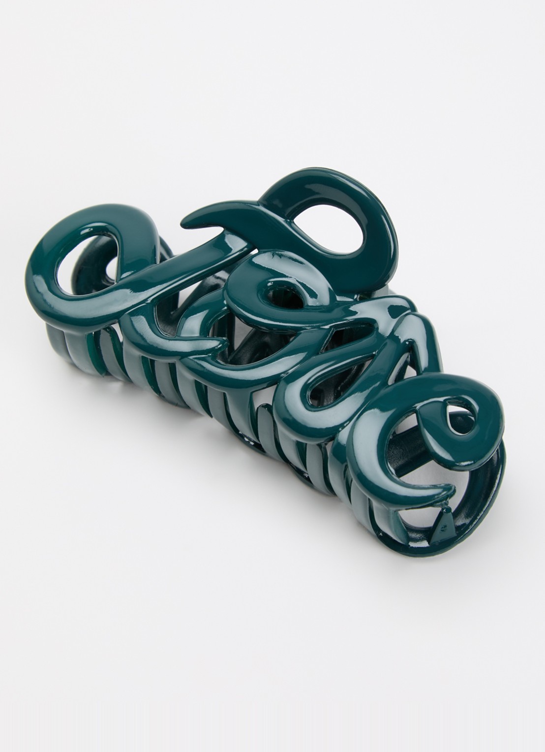 Bon Dep Love haarclip 8 cm  - detail petrol