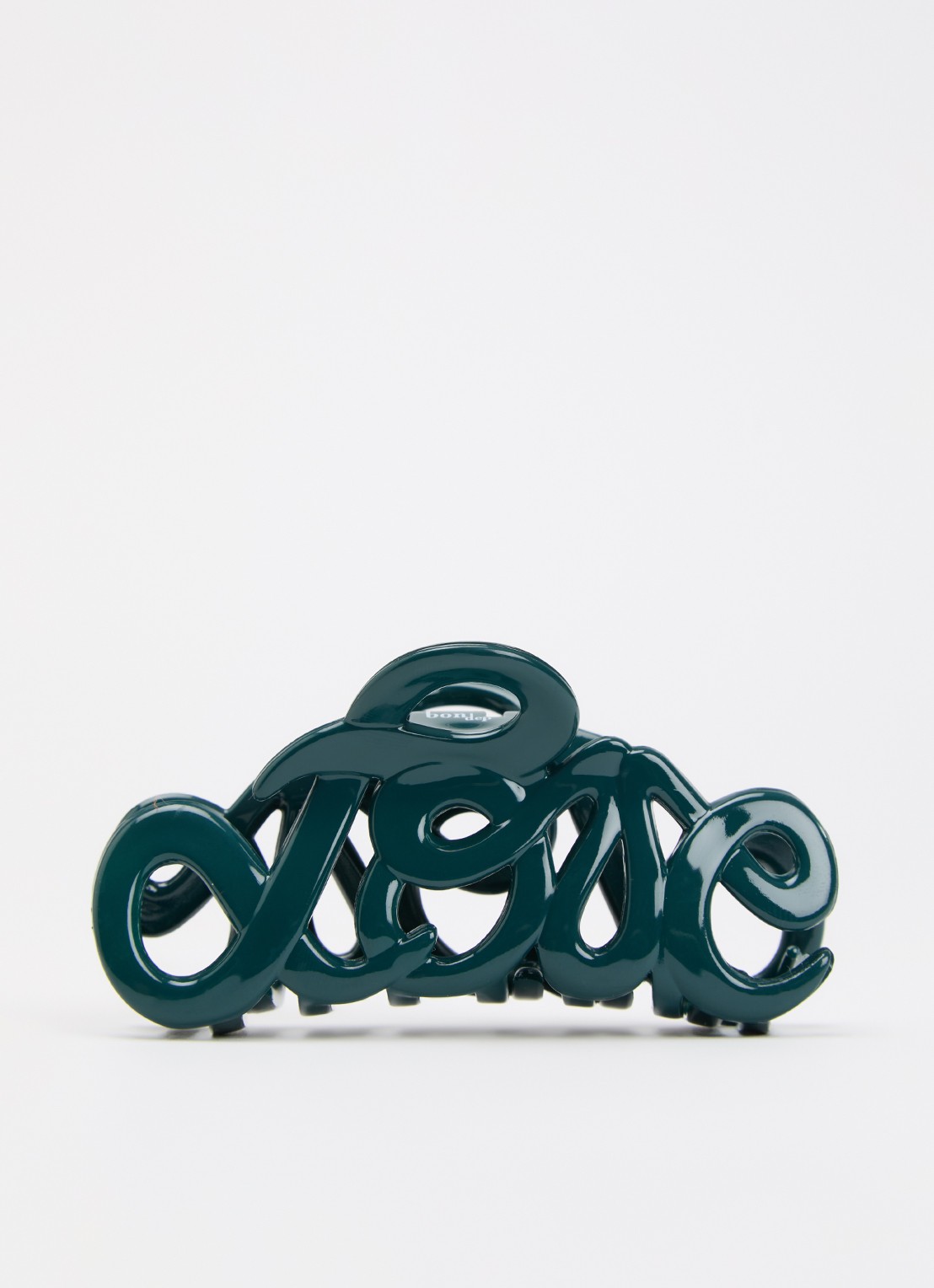 Bon Dep Love haarclip 8 cm  - voorkant 2 petrol
