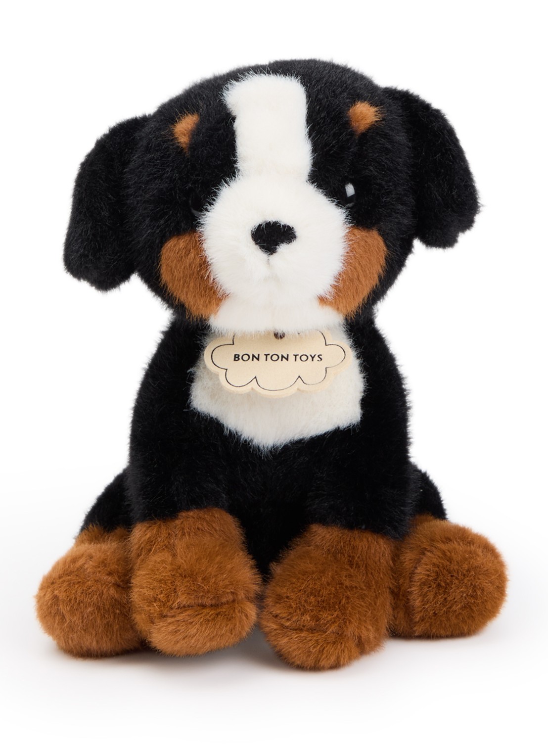 Bon Ton Toys Benny The Bernese Dog knuffel - voorkant zwart