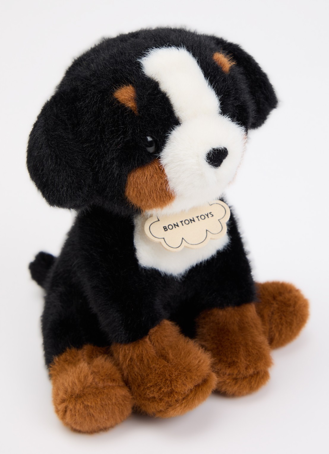 Bon Ton Toys Benny The Bernese Dog knuffel - voorkant 2 zwart
