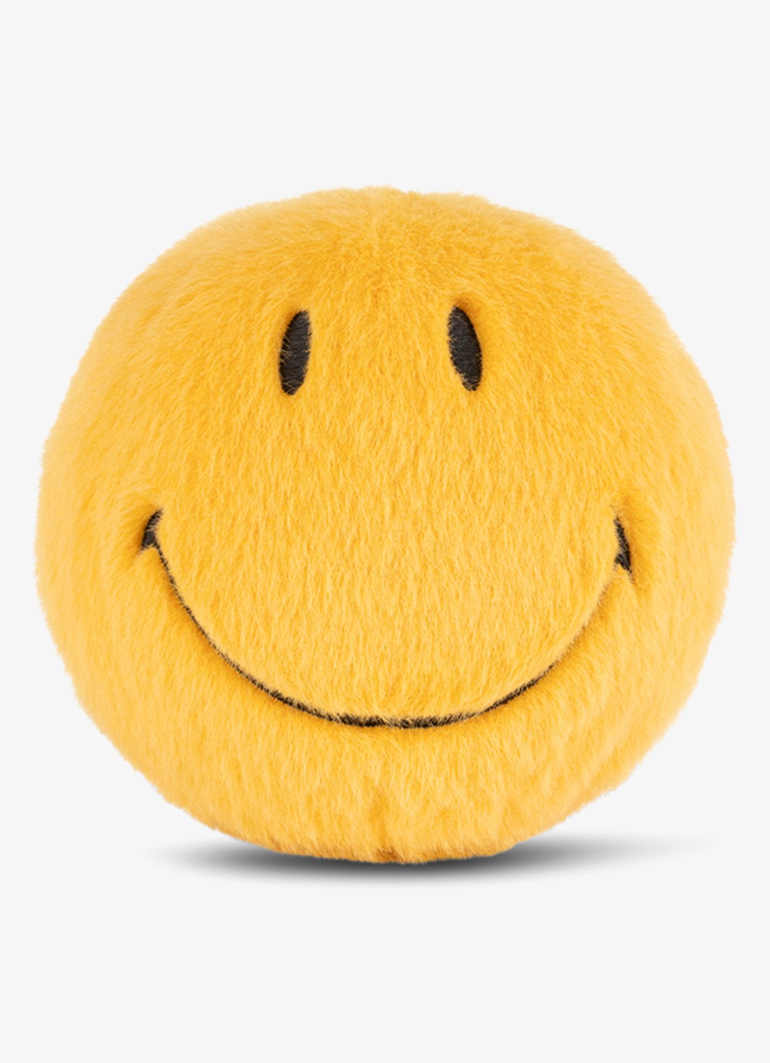 Bon Ton Toys Smiley Fuzzy knuffel 13 cm - voorkant 2 geel
