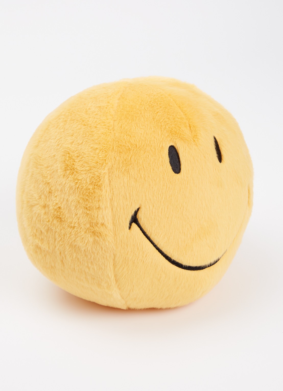 Bon Ton Toys Smiley Fuzzy knuffel 23 cm - voorkant 2 geel