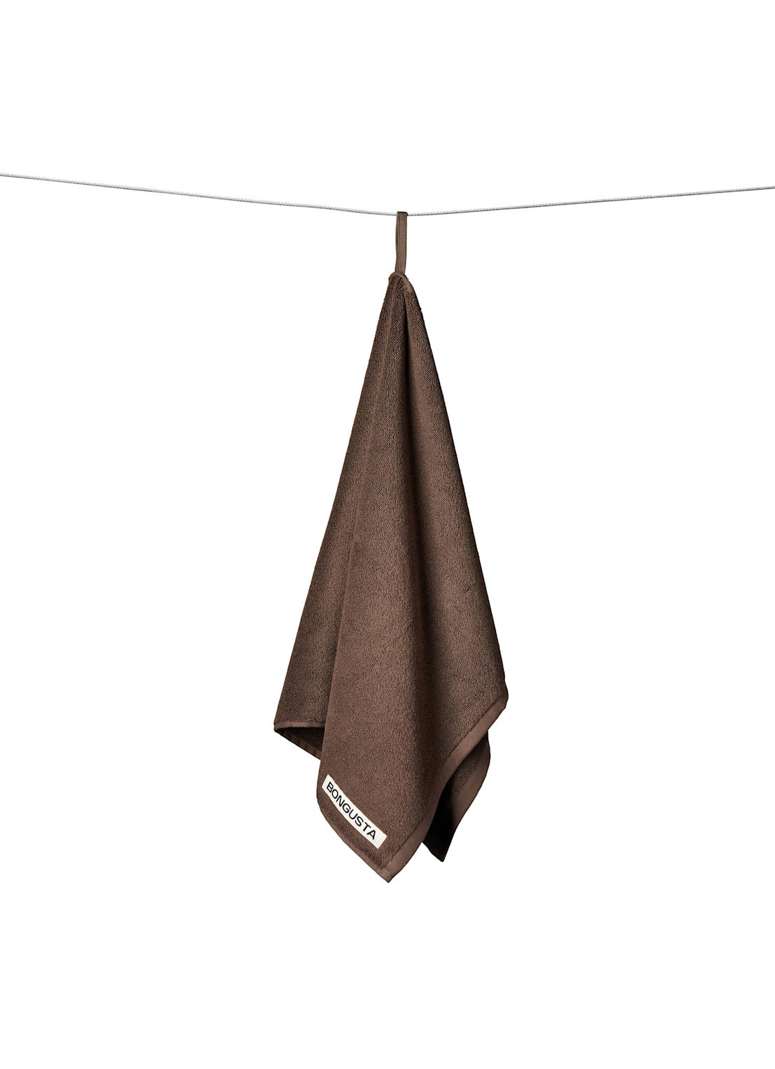 Bongusta Naram badhanddoek - 600 gr/m2 - 50 x 80 cm - voorkant 4 donkerbruin