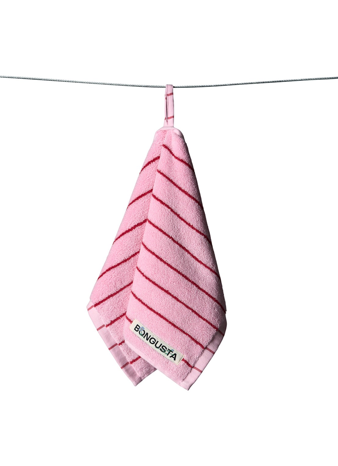 Bongusta Naram gastendoek - 600 gr/m2 - 50 x 30 cm - voorkant 2 lichtroze
