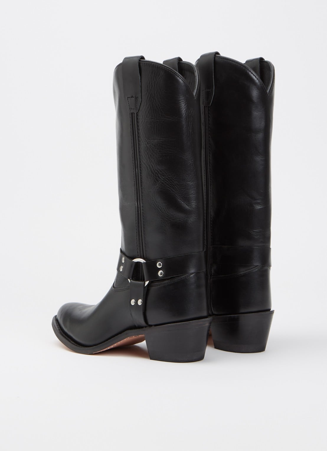 Bootstock Jacky laars van leer - achterkant zwart