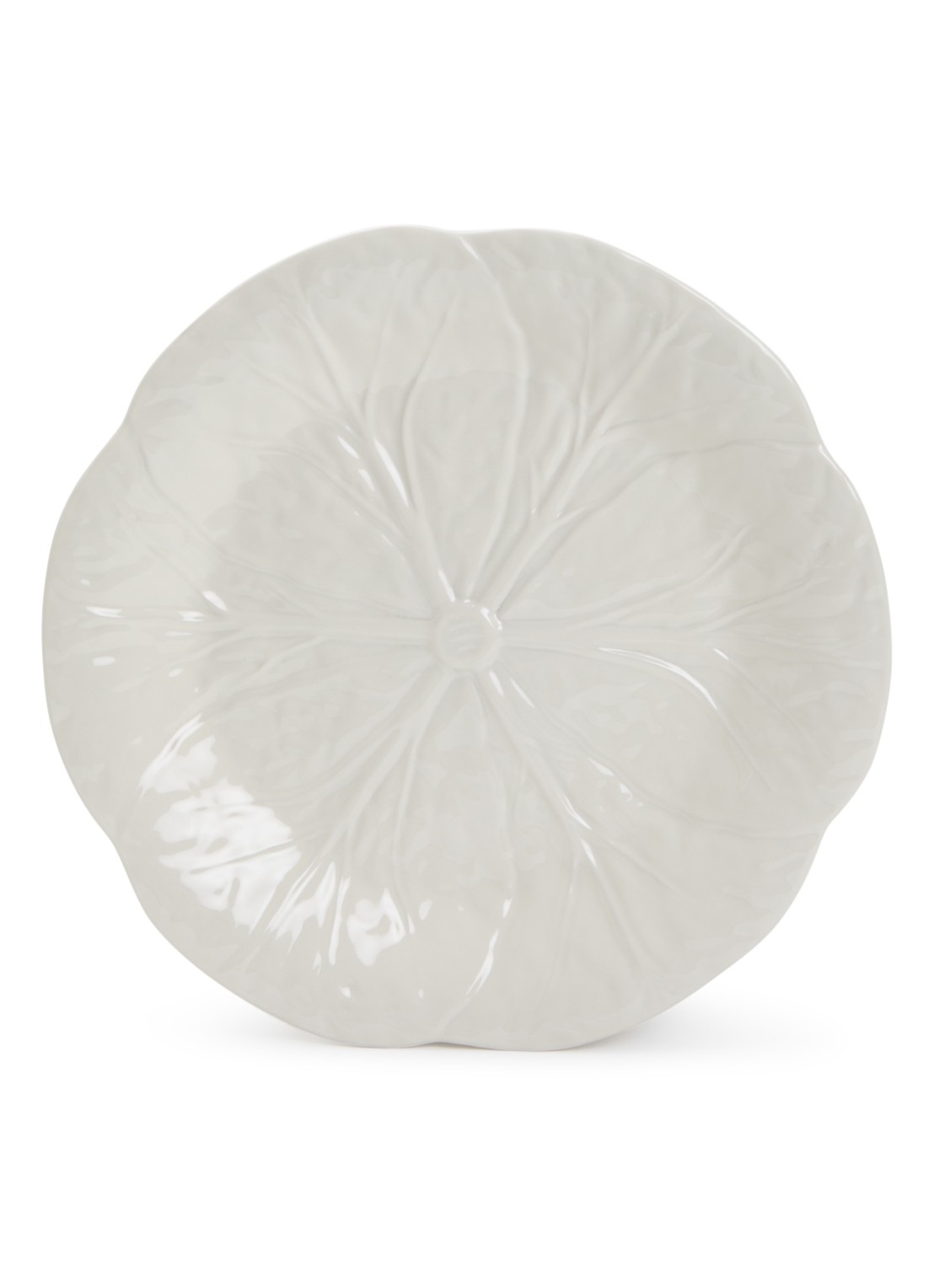 Bordallo Pinheiro Cabbage dinerbord 27 cm - voorkant wit