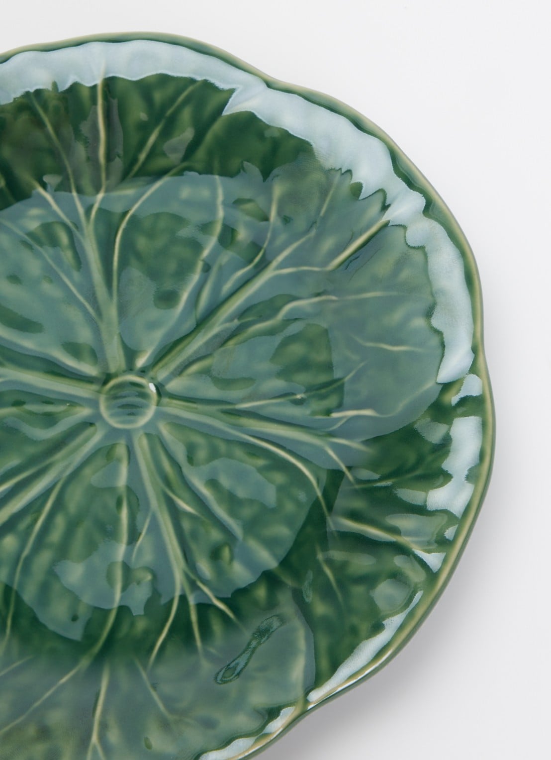 Bordallo Pinheiro Cabbage gebaksbordje 18 cm - detail 3 groen