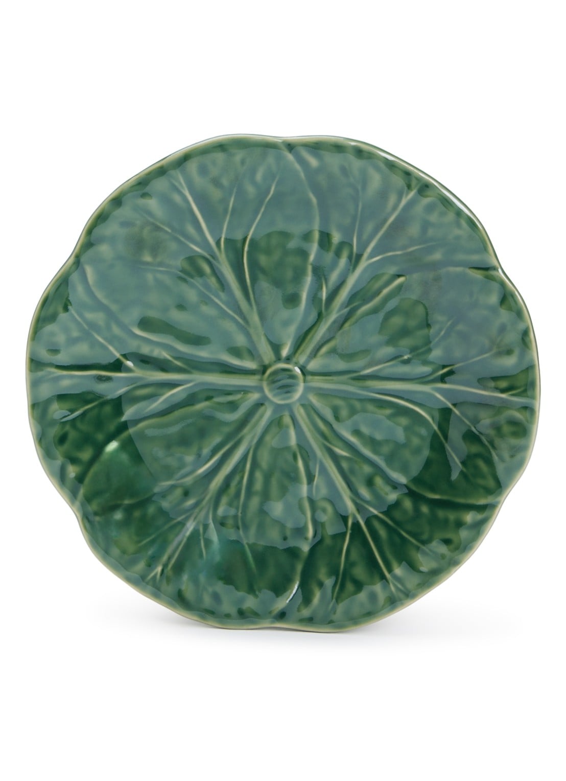 Bordallo Pinheiro Cabbage gebaksbordje 18 cm - voorkant groen