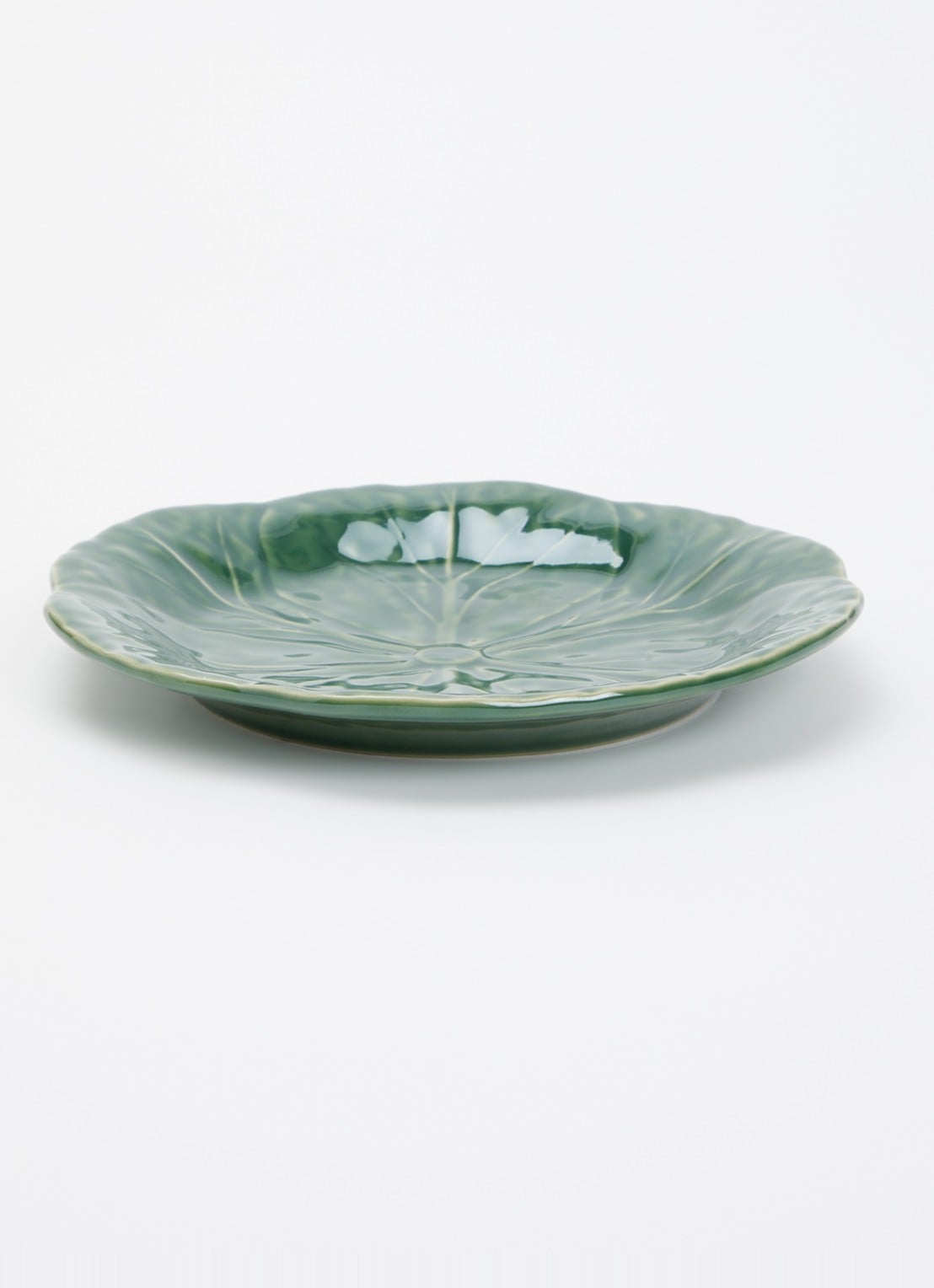 Bordallo Pinheiro Cabbage gebaksbordje 18 cm - voorkant 2 groen