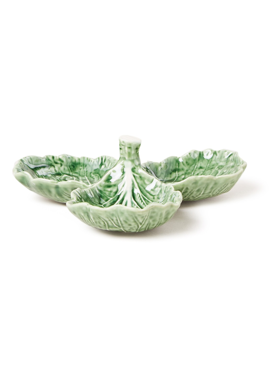 Bordallo Pinheiro Cabbage Olive Dish serveerschaal 21 cm - voorkant groen