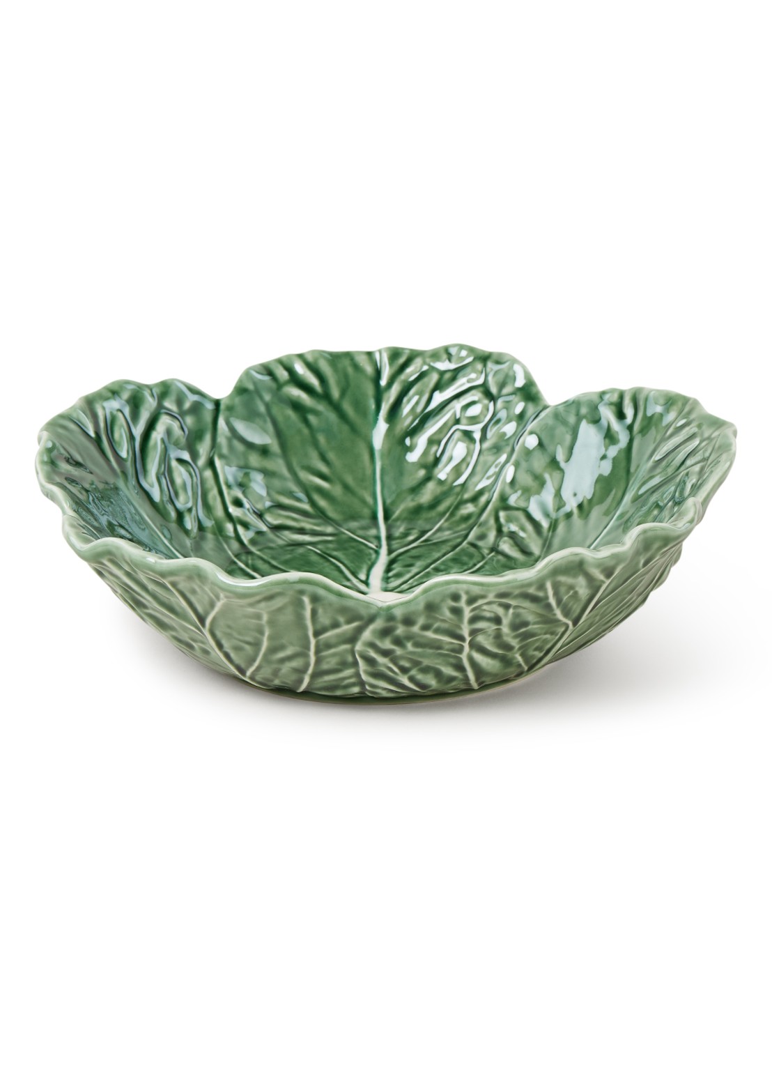 Bordallo Pinheiro Cabbage saladeschaal 29 cm - voorkant groen