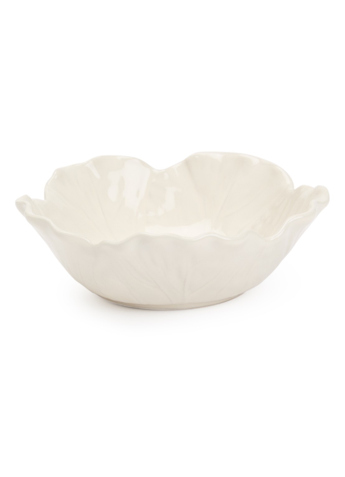 Bordallo Pinheiro Cabbage serveerschaal 11 cm - voorkant gebroken wit