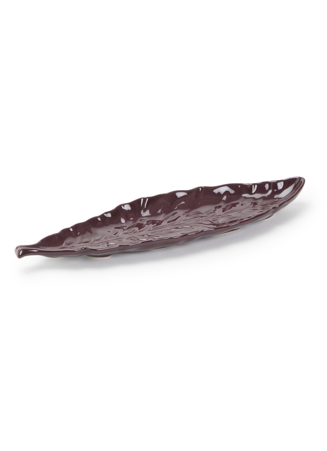 Bordallo Pinheiro Cabbage serveerschaal 40 cm - voorkant aubergine