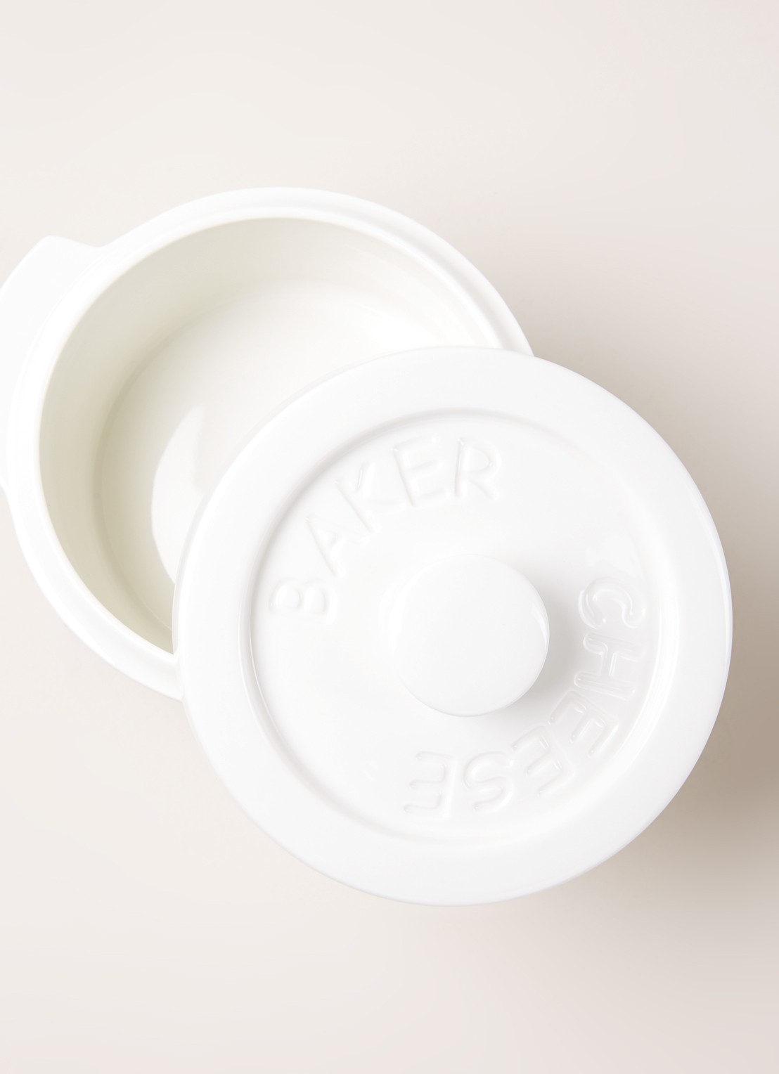 Boska Cheese Baker ovenschaal met onderstel - detail gebroken wit