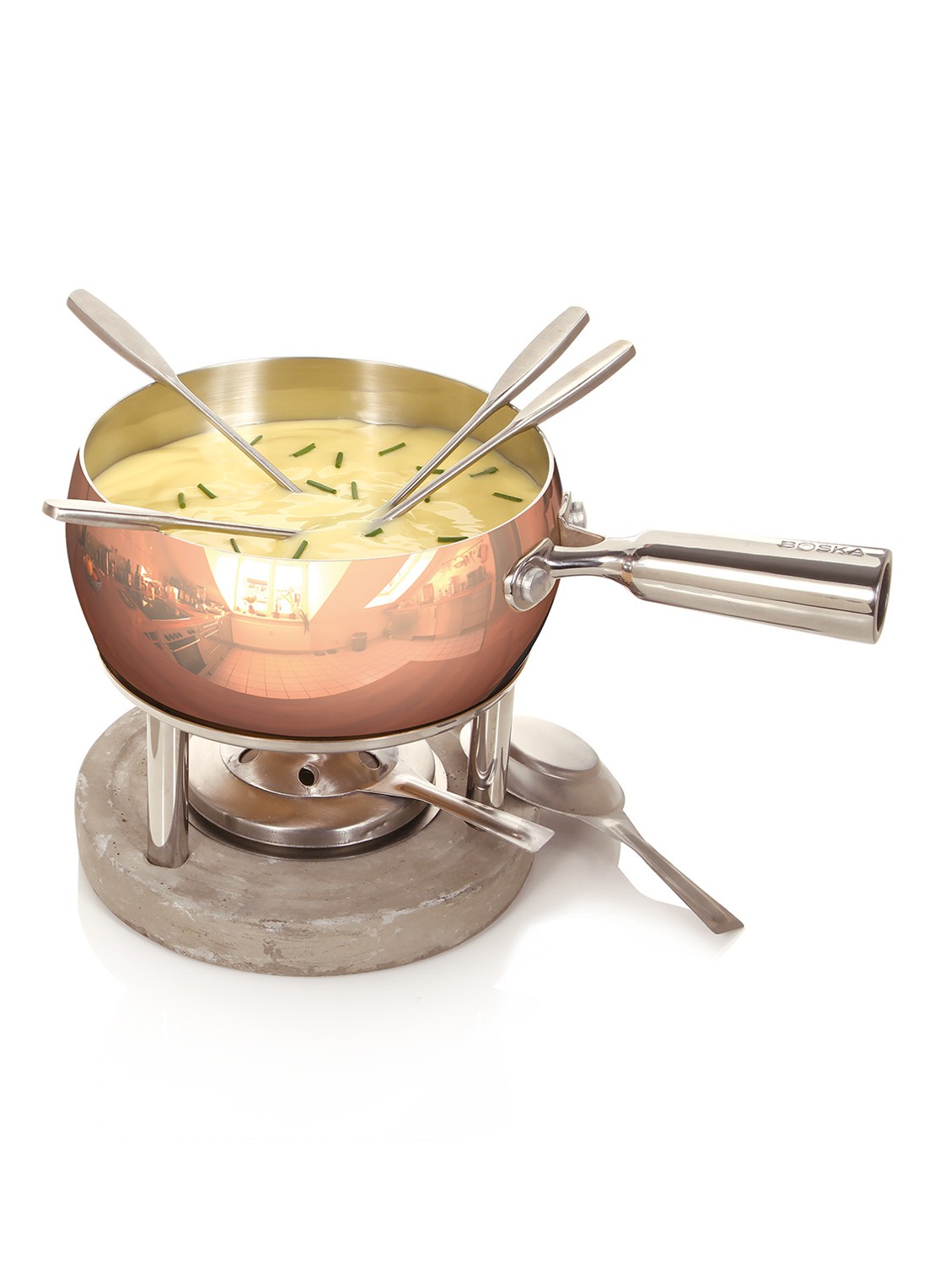 Boska Life fondueset Ø20 cm - voorkant 5 koper