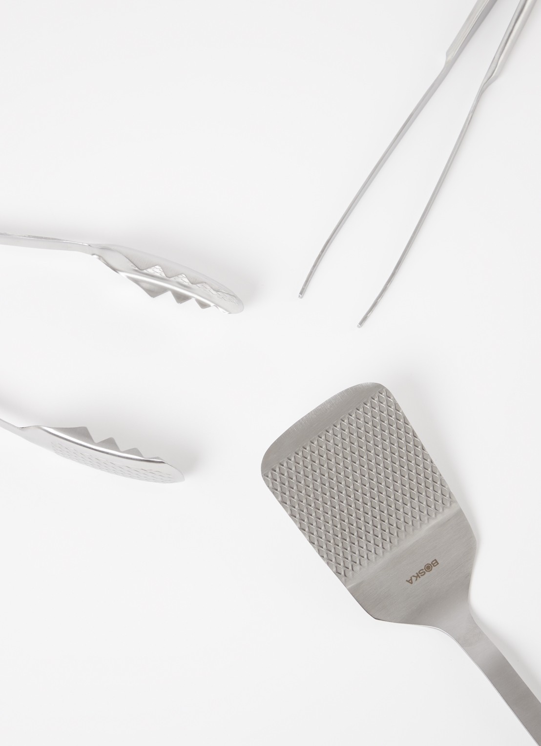 Boska Monaco+ barbecue set van 3 - voorkant 2 zilver