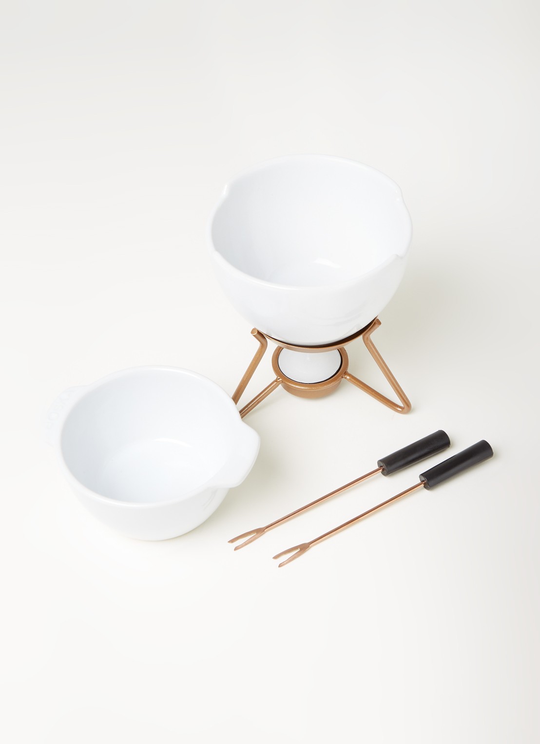 Boska Petit Marie chocolade fondueset - detail wit