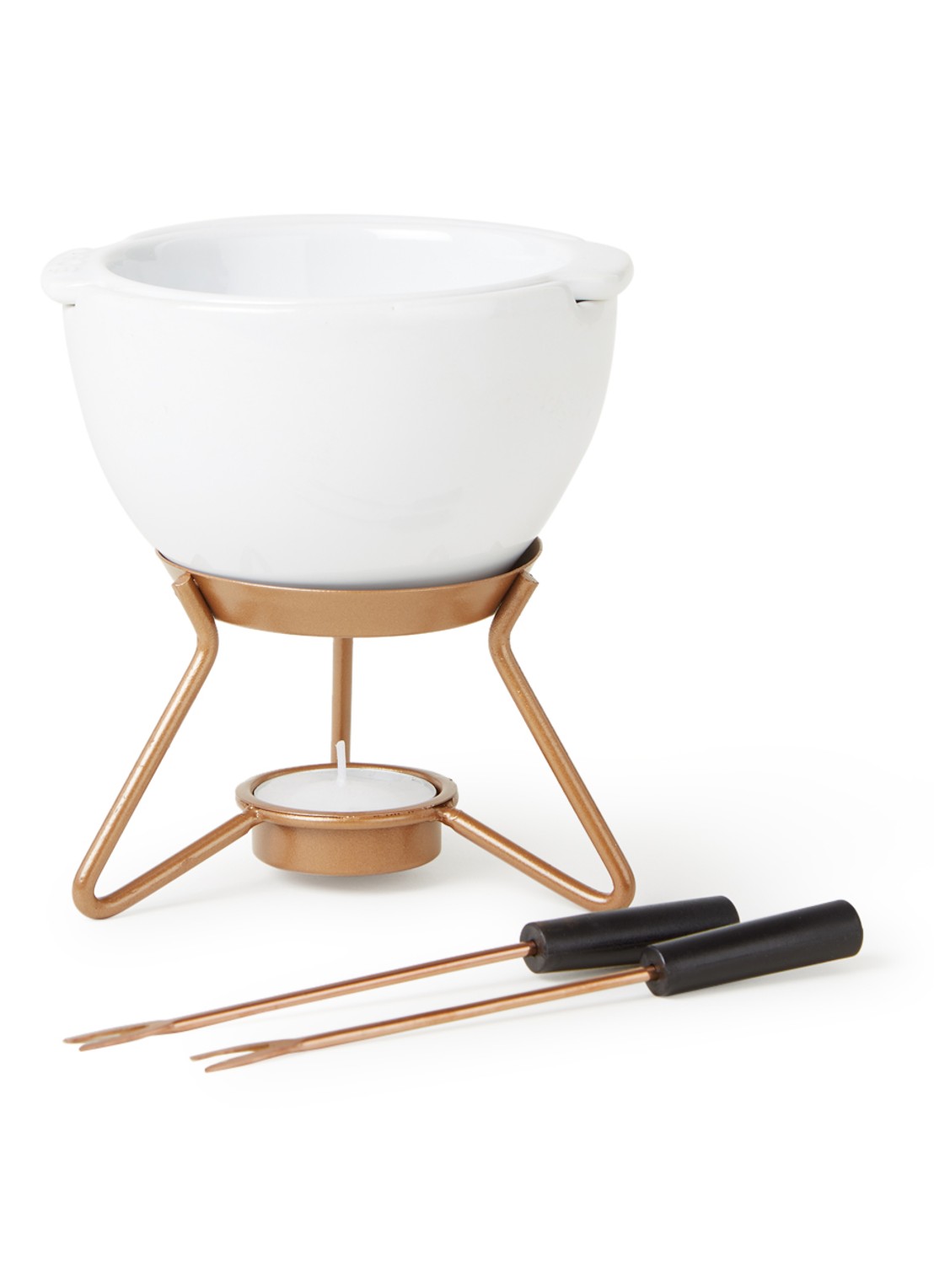 Boska Petit Marie chocolade fondueset - voorkant 2 wit