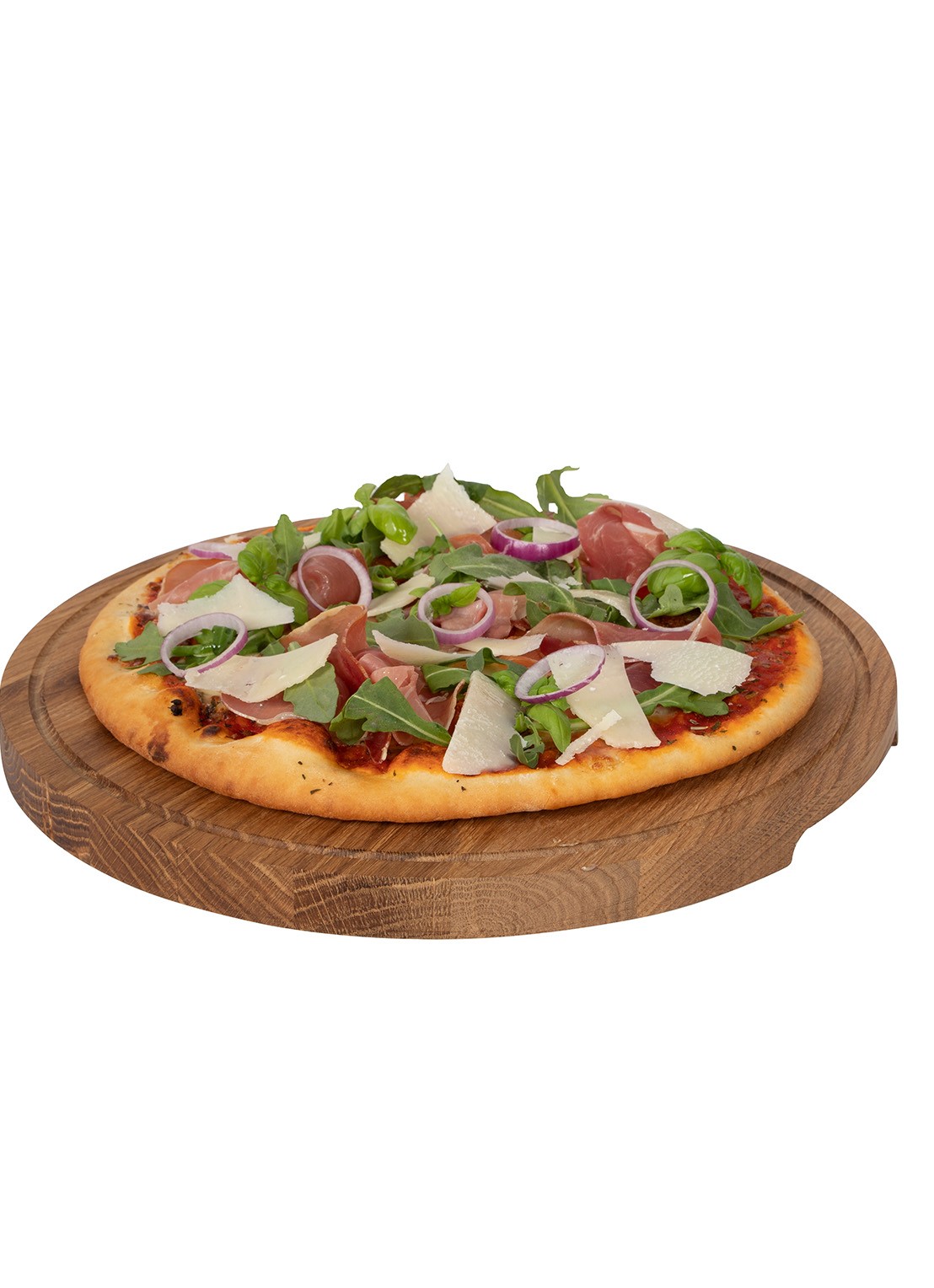 Boska Pizza snij- en serveerplank 34 cm - voorkant 4 bruin