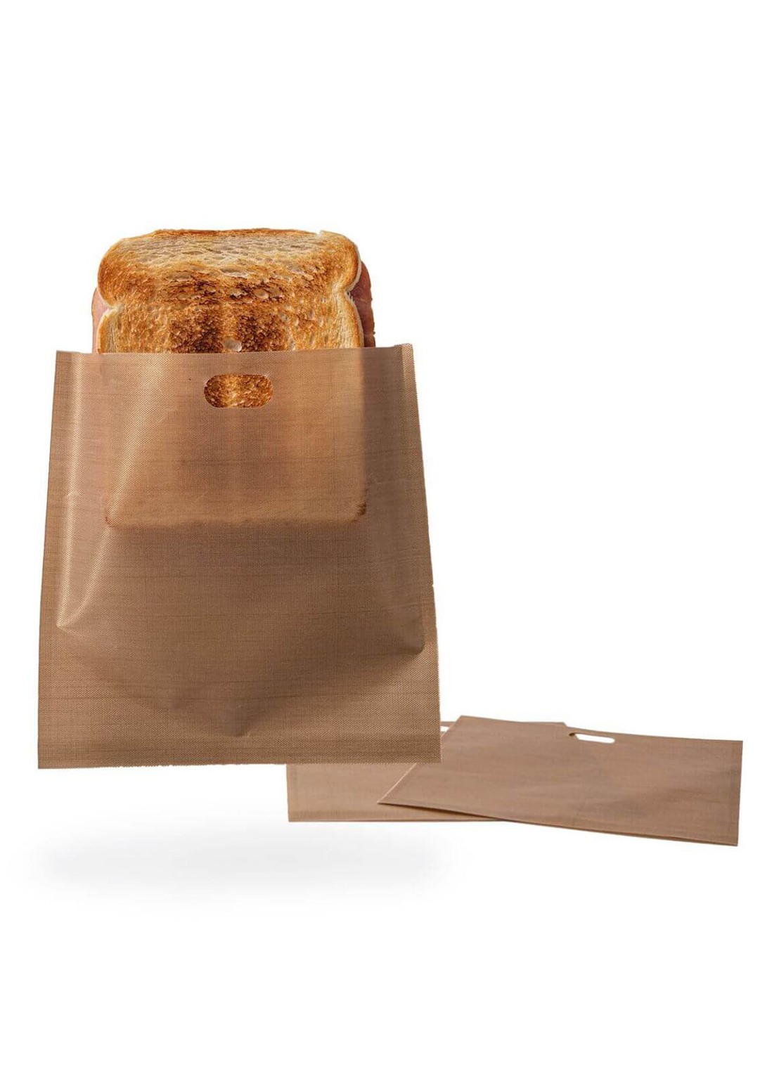 Boska Toastabags broodroosterzakjes set van 3 - voorkant lichtbruin