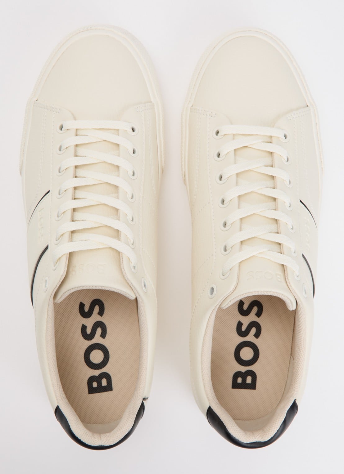 BOSS Aiden sneaker met logo - detail 3 gebroken wit