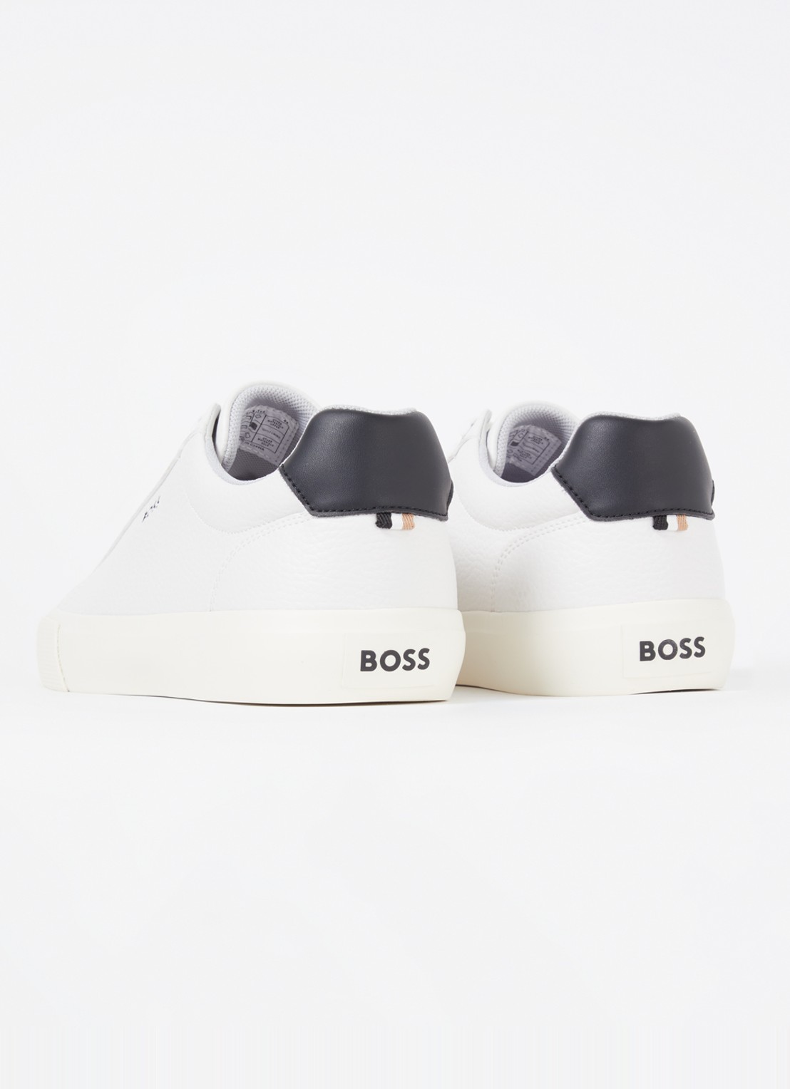 BOSS Aiden sneaker met structuur en logo - achterkant 5 wit