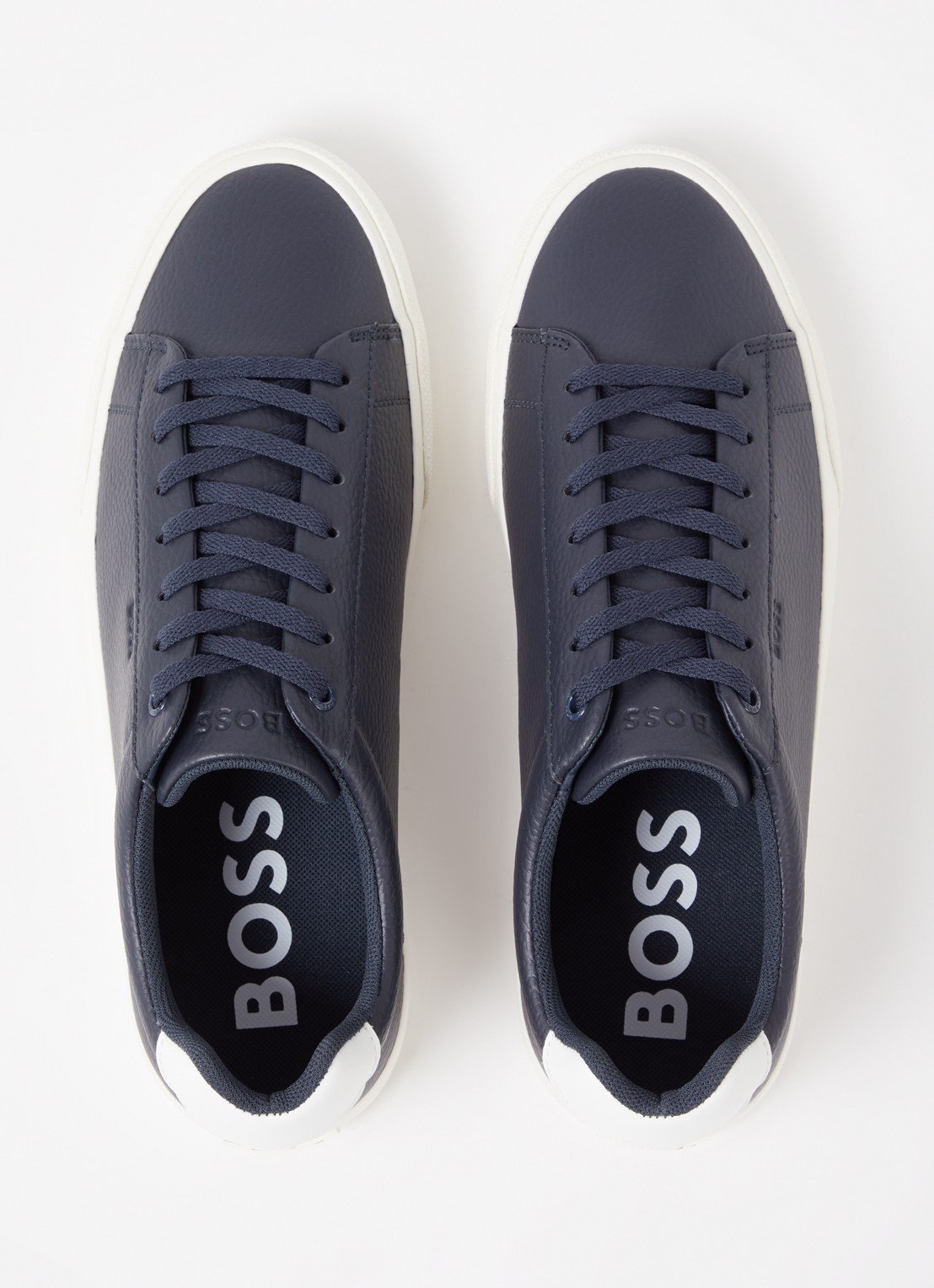 BOSS Aiden sneaker met structuur en logo - detail 4 donkerblauw