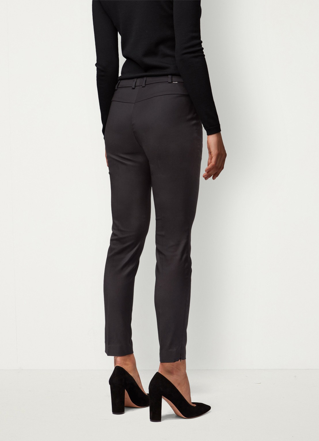 BOSS Anaita5 tailored tech pantalon - achterkant zwart