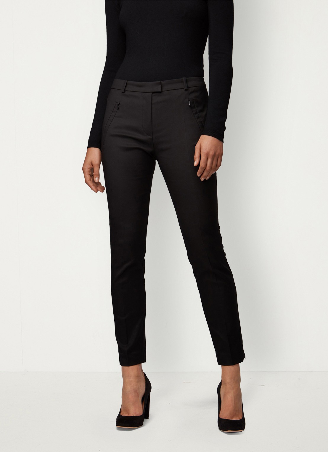 BOSS Anaita5 tailored tech pantalon - detail 4 zwart